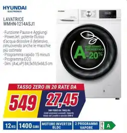Trony HYUNDAI LAVATRICE WMHN-1214ASJ1 offerta