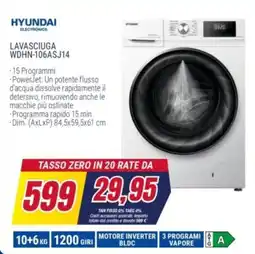 Trony HYUNDAI LAVASCIUGA WDHN-106ASJ14 offerta
