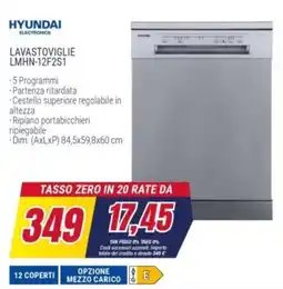 Trony HYUNDAI LAVASTOVIGLIE LMHN-12F2S1 offerta
