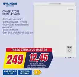 Trony HYUNDAI CONGELATORE CFHN-145SWE0 offerta