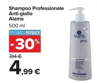 Carrefour Alama shampoo professionale anti-giallo offerta
