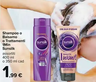Carrefour Shampoo o balsamo o trattamenti offerta
