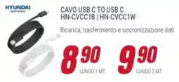 Trony HYUNDAI CAVO USB C TO USB C HN-CVCC1B | HN-CVCC1W offerta