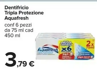 Aquafresh dentifricio tripla protezione