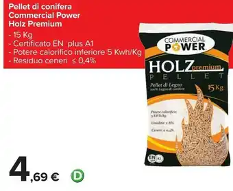 Carrefour Holz premium pellet di confera offerta