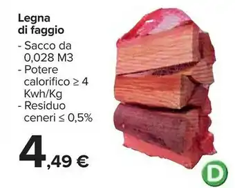Carrefour Legna di faggio offerta