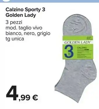 Carrefour Golden lady calzino spoty 3 offerta