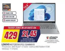 Trony LENOVO NOTEBOOK IPS3 15AMN8 R3 offerta