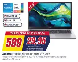 Trony ACER NOTEBOOK ASPIRE GO AG15-71P-570Y offerta