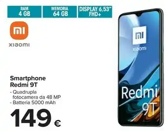 Carrefour Xiaomi smartphone redmi 9t offerta
