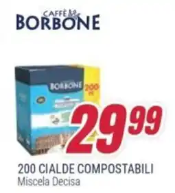 Trony Caffe borbone 200 cialde compostabili miscela decisa offerta