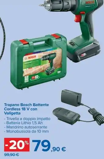 Carrefour Bosch trapabattene cordless no offerta