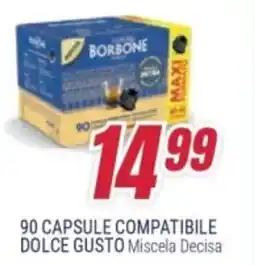 Trony Caffe borbone 90 capsule compatibile dolce gusto miscela decisa offerta