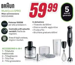 Trony BRAUN MultiQuick 5PRO Mixer ad immersione MQ55254MBK offerta