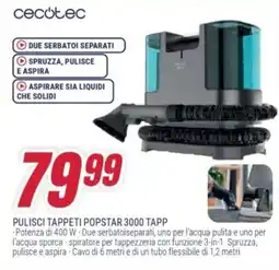 Trony cecotec PULISCI TAPPETI POPSTAR 3000 TAPP offerta