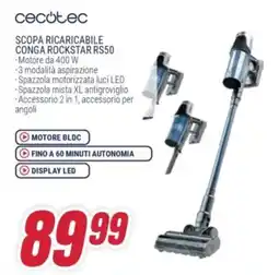 Trony cecotec SCOPA RICARICABILE CONGA ROCKSTAR RS50 offerta