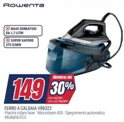 Trony Rowenta FERRO A CALDAIA VR8322 offerta