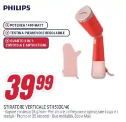 Trony PHILIPS STIRATORE VERTICALE STH5020/40 offerta