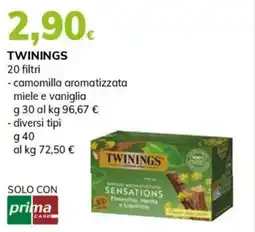 Basko TWININGS 20 filtri - camomilla aromatizzata miele e vaniglia offerta