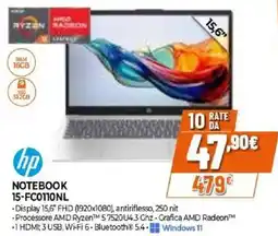 Expert hp NOTEBOOK 15-FC0110NL offerta