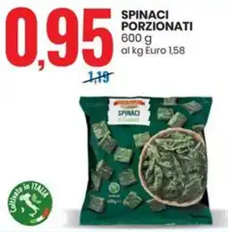 Eurospin Spinaci porzionati offerta