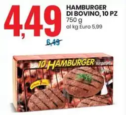 Eurospin Hamburger di bovino offerta