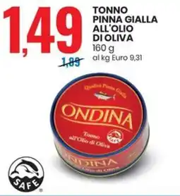 Eurospin Ondina τοννο pinna gialla all'olio di oliva offerta