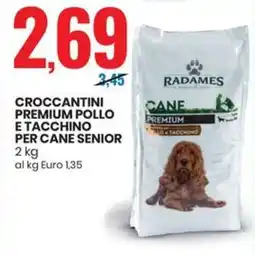 Eurospin Radames croccantini premium pollo e tacchino per cane senior offerta