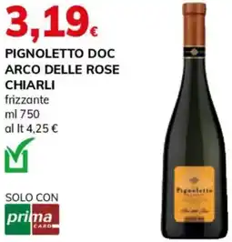 Basko Pignoletto doc arco delle rose CHIARLI offerta
