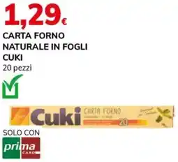 Basko Carta forno naturale in fogli CUKI offerta