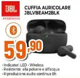 Expert Cuffia auricolare JBLVBEAM2BLK offerta