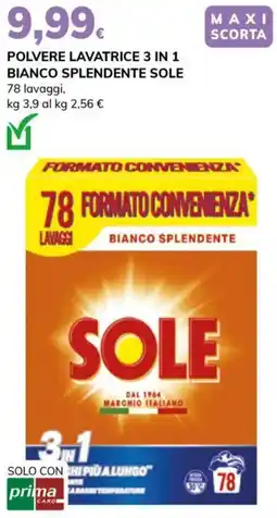 Basko Polvere lavatrice 3 in 1 bianco splendente SOLE offerta