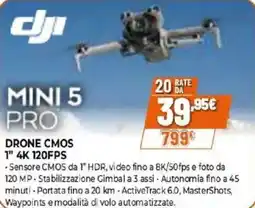 Expert dji MINI 5 PRO 1" 4K 120FPS offerta