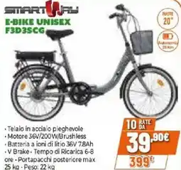 Expert Smartway E-BIKE UNISEX F3D3SCG offerta