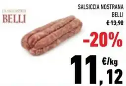 Conad Salsiccia nostrana BELLI offerta