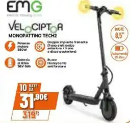 Expert Emg velociptor monopattino tech2 offerta