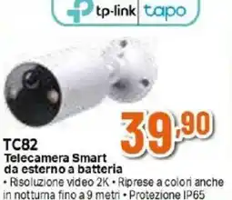 Expert tp-link/ tapo TC82 Telecamera Smart da esterno a batteria offerta