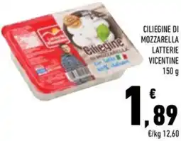 Conad CILIEGINE DI MOZZARELLA LATTERIE VICENTINE offerta