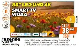Expert Hisense TV LED 85" UHD 4K 85A69Q offerta