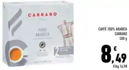 Conad Caffè 100% arabica CARRARO offerta