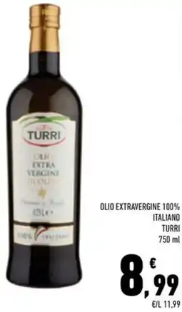 Conad Olio extravergine 100% italiano TURRI offerta
