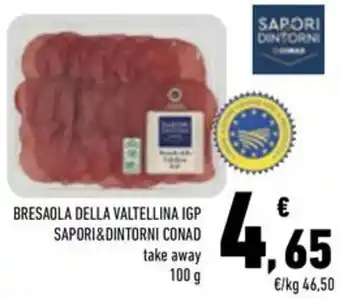 Conad Bresaola della valtellina igp SAPORI&DINTORNI CONAD offerta
