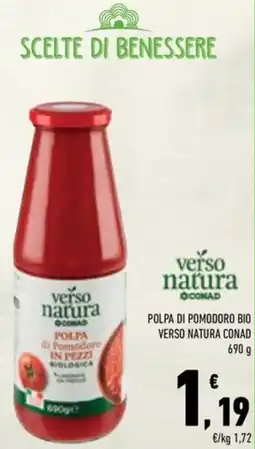 Conad Polpa di pomodoro bio VERSO NATURA CONAD offerta