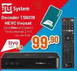 Expert TELE System Decoder TS9019 HEVC tivùsat offerta