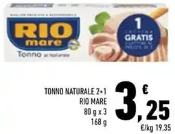 Conad Tonno naturale 2+1 RIO MARE offerta