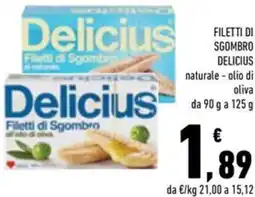 Conad Filetti di sgombro DELICIUS offerta
