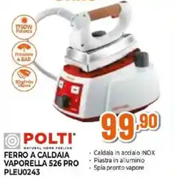 Expert POLTI FERRO A CALDAIA VAPORELLA 526 PRO PLEU0243 offerta