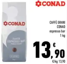 Conad Caffè grani CONAD offerta