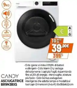 Expert CANDY ASCIUGATRICE BR9N3BXS offerta