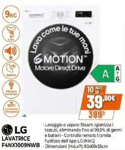 Expert LG LAVATRICE F4NX1009NWB offerta